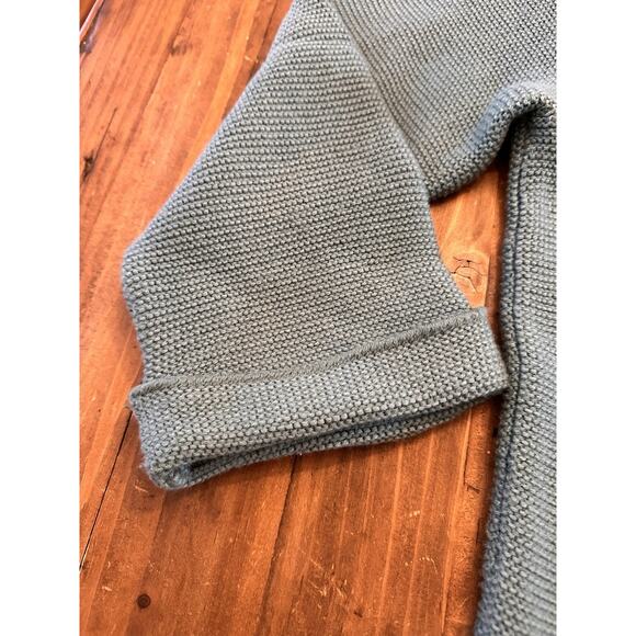 Boden Chunky Knit Size 12 Sweater Wool Blend Thick Heavy Retro Blue Warm - Picture 2 of 12